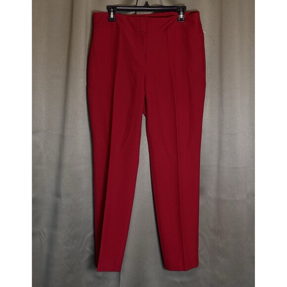 NEW Black Label Evan Picone Pant Suit Size 10 Pants 12 Jacket Fire Red BEAUTIFUL - Picture 5 of 16